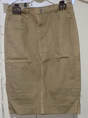 Jade Makenzie Classic Khaki Pencil Skirt